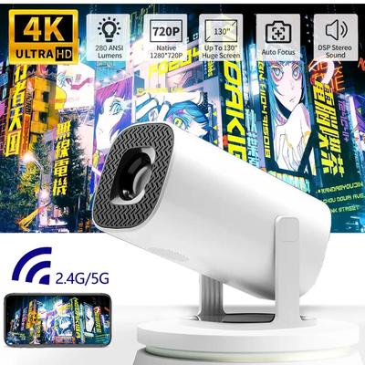 Новый умный мини-проектор P30 2025 года Android 11 WiFi6 Поддержка 4K 1080P BT5.0 Проектор 1280*720P Домашний кинотеатр Портативный уличный проектор