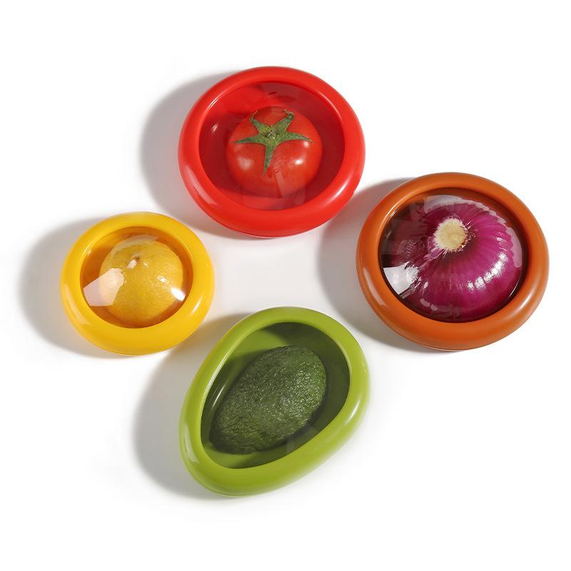 Food Storage Containers With Lids Avocado Saver Onion Lemon Tomato Keeper Reusable Fresh Box for Fridge Freezer Fruit Vegetable