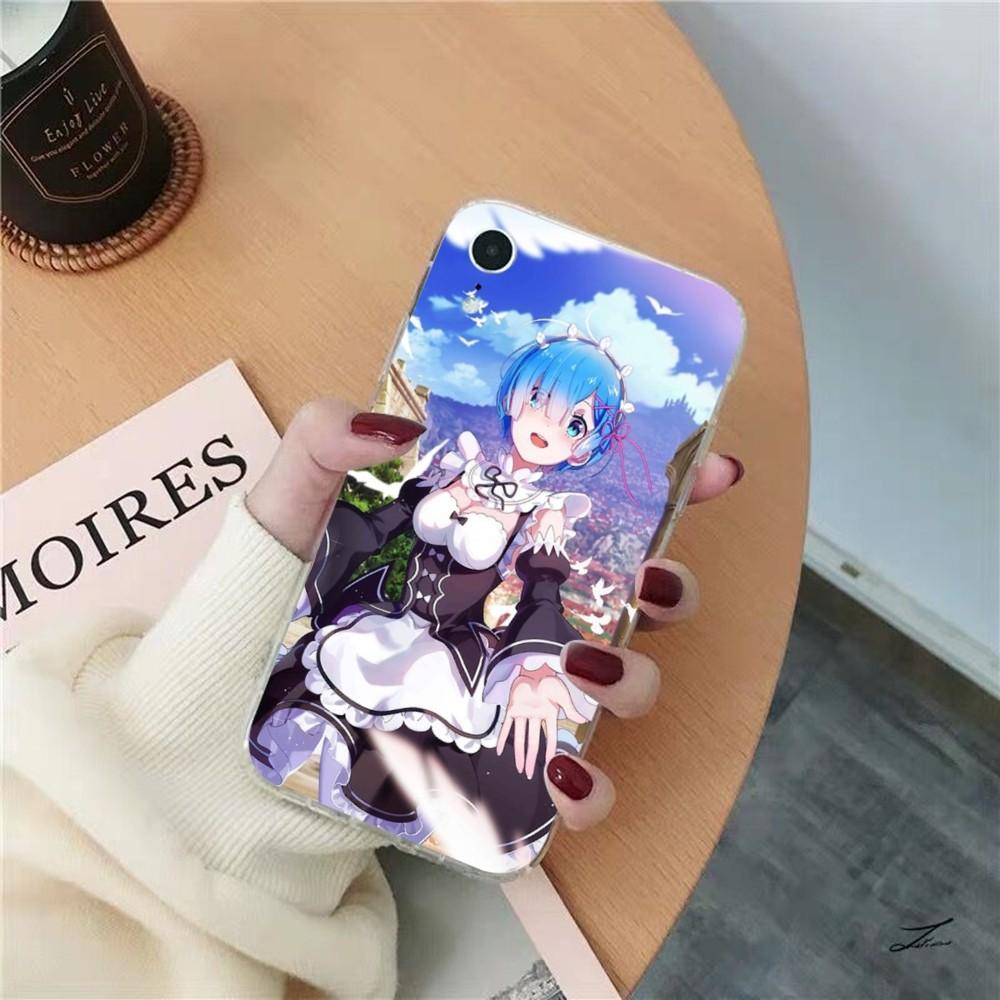 Чехол для телефона ReZERO Рам Рем для iPhone 15 8 7 6 6S Plus X SE 2020 XR XS 14 11 12 13 Mini Pro Max