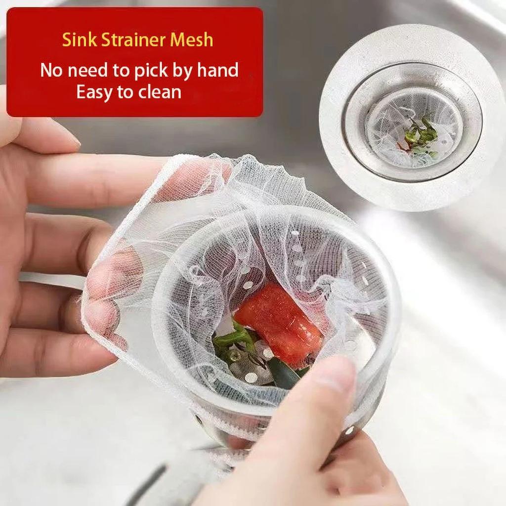 100 шт. одноразовый кухонный фильтр для раковины, сетка для канализации, мусорный фильтр, мешок для мусора, дренажный экран для раковины, сетка для мусора