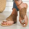 Casual Slipper Women's Summer New Luxury Rhinestone Brand Designer Sandals Ladies Comfortable Open Toe Beach Slippers