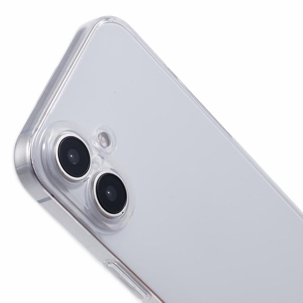 For iPhone 16 Shockproof Case 1.5mm Thickness Clear TPU Phone Cover