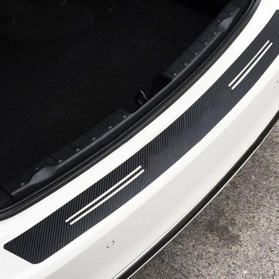 Excellent Vehicle Sticker Clear Texture Anti-scratch Self-adhesive Fiber Carbon Trunk Door Entry Sticker for BMW