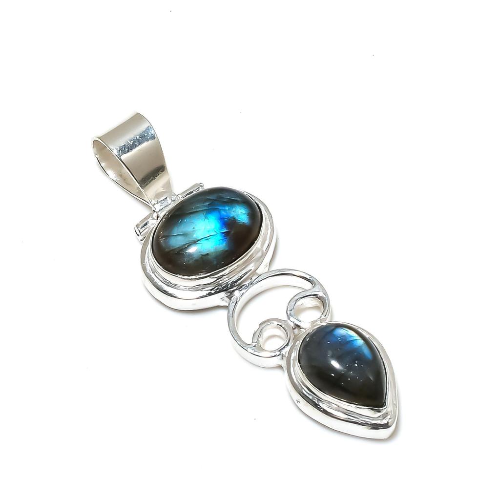 Лабрадорит драгоценный камень кулон ручной работы из стерлингового серебра 925 пробы лабрадорит серебряные ювелирные изделия кулон ручной работы подарок для друга подарки на Черную пятницу