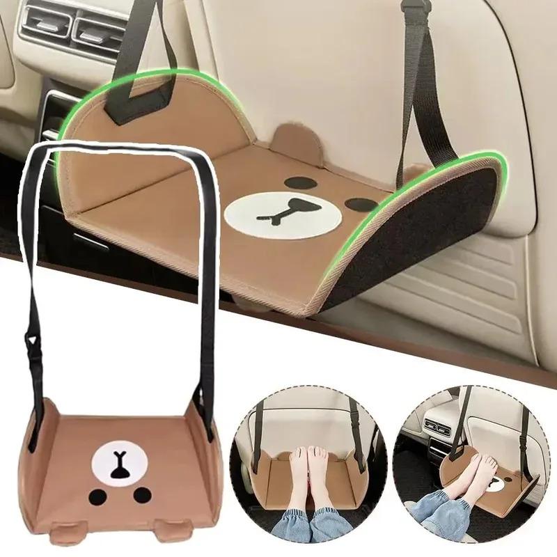 Portable Car Rear Seat Foot Hammock Adjustable Hanging Footrest For Travel Office And Car Interior Comfort Relax Accessory