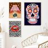 Хрустальный шар с цыганским принтом плакат розовый винтажный сахарный череп живопись богемный рулон бумаги цветная картина украшение дома