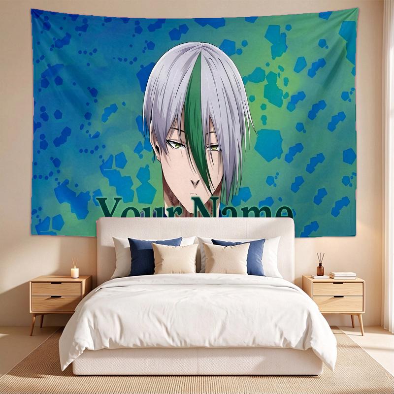 Blue Lock (14) Custom Name Tapestry Wall Hanging Tapestry Wall Art Decor for Bedroom Living Room