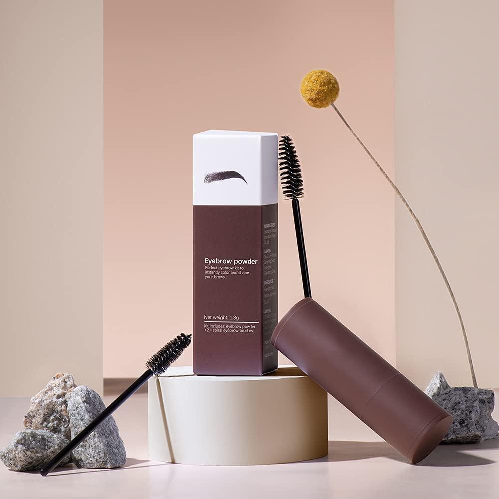 Набор для штамповки бровей - макияж для бровей с пудрой для бровей с 10 многоразовыми трафаретами для бровей hicker and Fuller Brows Кисти для бровей,