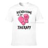 Kickboxing Is My Therapy Sweater Unisexs Hoodie Boxing Gift Unisex Tops Tees For Male Cotton Top Tshirts Normal High Quality
