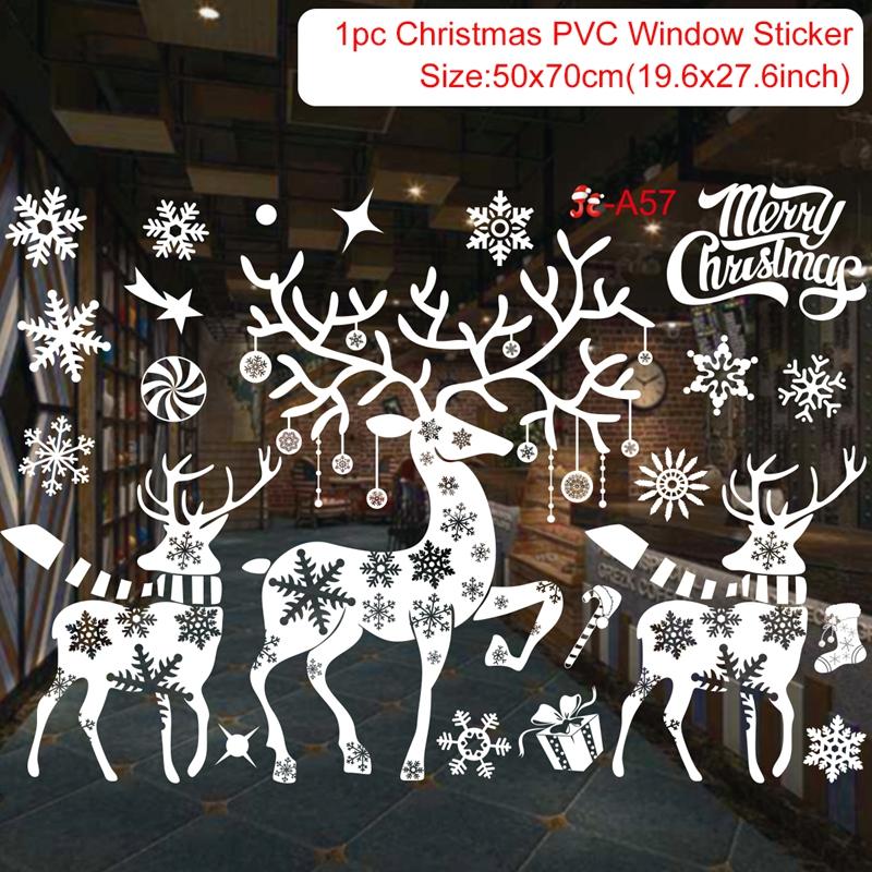 Christmas Window Sticker Merry Christmas Decorations For Home 2026 Cristmas Ornament Xmas Navidad Natal Gifts New Year 2026