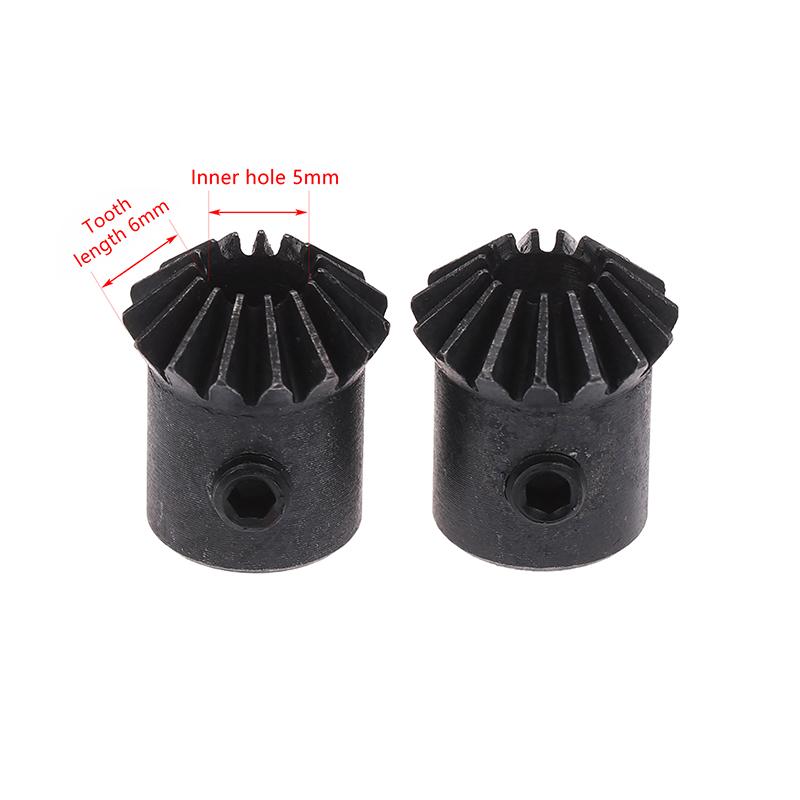 2Pcs 45# Steel 1M 15T Spiral Bevel Gear M1 Modulus 1:1 90 Degrees Differential Gear Bevel Gear Accessories