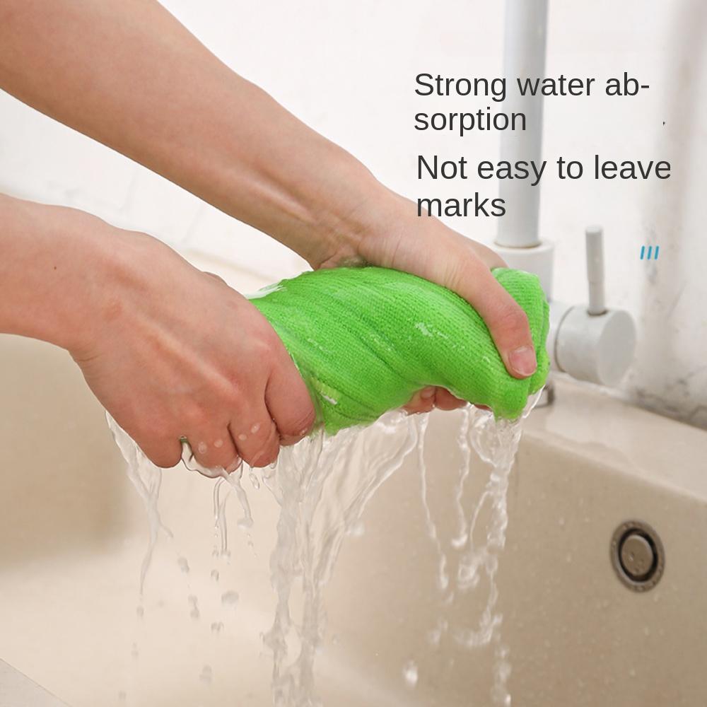 1Pcs Random Color 30X30cm Home Use Clean Kitchen Dishwashing Cloth Thickened Microfiber Absorb Water Towels Table Cleaning Cloth