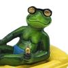 Floating Frog Decoration Pond Frog Decoration Resin Lying Frog Figure for Outdoor Garden Pond Swimming Pool Decor