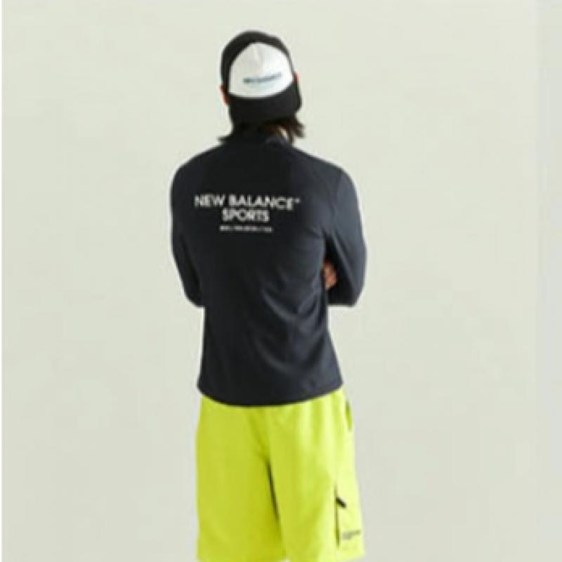 New Balance Club Nbmdd32703 Bk Летний Рашгард на молнии унисекс мужской