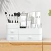 Countertop Storage Box Makeup Organizer with Drawers Large Capacity Smooth Edge Burr-Free Storage Container Cabinet Shelf Organizer