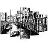 Five Piece Picture Canvas Print, Venice Canal