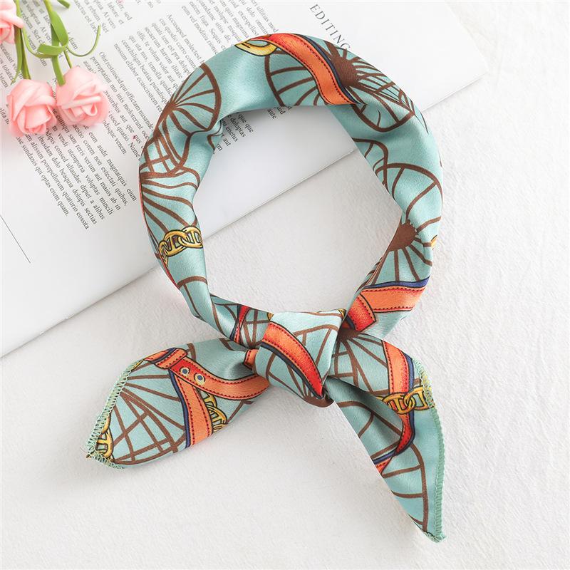 50 * 50 см шелковые шарфы весна и осень универсальное украшение профессиональные маленькие квадратные шарфы защита шеи связывающая сумка