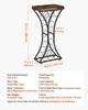 15 Bottle Wine Rack,Iron Freestanding Floor Wine Holder, Mini Bar Stand Liquor Cabinet with Wood Tabletop, For Home Bar,Kitchen,Living Room,Dining