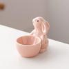 Compact Eggs Holder Rabbit Shape Household Eggs Holder Ceramic Eggs Tray