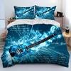 3D Classical Guitar Electric Guitar Comforter Bedding Set,Duvet Cover Bed Set Quilt Cover Pillowcase,King Queen Size Bedding Set
