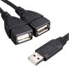 Professional Connector High Speed Male To Dual Female USB 2.0 Hub Y Splitter Cable Adapter
