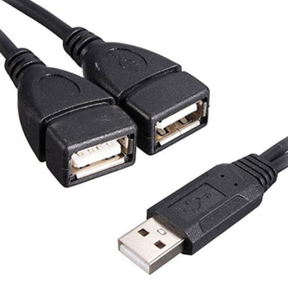 Professional Connector High Speed Male To Dual Female USB 2.0 Hub Y Splitter Cable Adapter