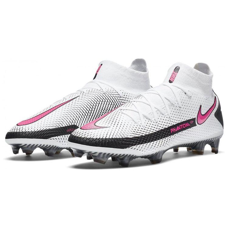 Nike Кроссовки унисекс Phantom GT Elite DF FG White Pink Blast Черные CW6589-160