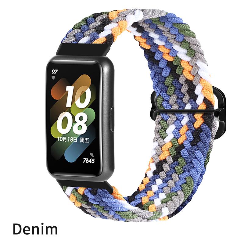 Регулируемый нейлоновый ремешок для Huawei Band 7, дышащий 7NFC, запасные аксессуары, эластичный браслет для браслета Huawei Band7