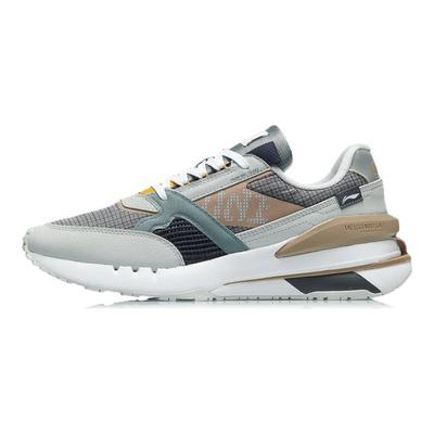 Li Ning 001 повседневные легкие дышащие низкие кроссовки мужские кроссовки серо-синие AGCR183-4