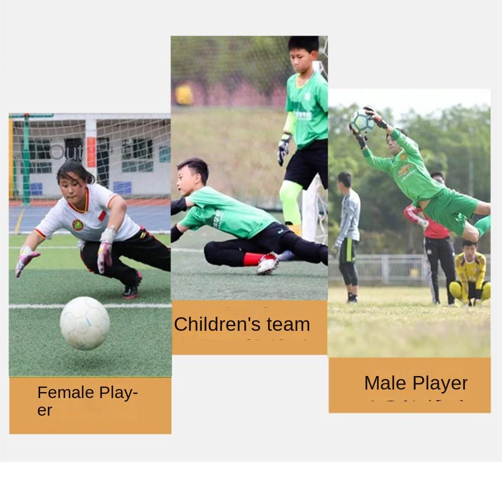 1 пара вратарских перчаток размера 5-10, утолщенные противоскользящие детские футбольные вратарские перчатки, профессиональная амортизация