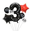 Racing Series Star Aluminum Film Digital Balloon Birthday Party Decoration Set Infield Arrangement