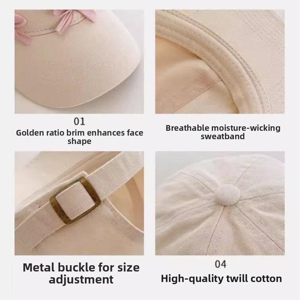 Wide Brim Bow Baseball Hats Adjustable Beach Hat Fashion Hip Hop Hat For Men Women