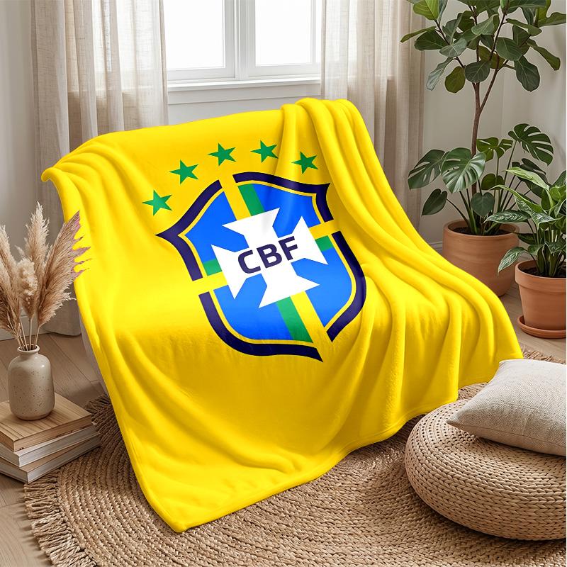 Brazil national football team Theme blanket Soft Flannel Fleece Blanket Warm Lightweight Throw Blanket for Home Sofa Bed