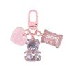 Конфетный цвет Блестящий Брелок для ключей в виде мишки с сердечком Мультяшный Милый Подвеска для сумки для друга