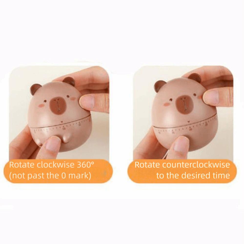 Cute Animal Timer Funny Mechanical Kitchen Timer Animal Clock Alarm  Children & Adult