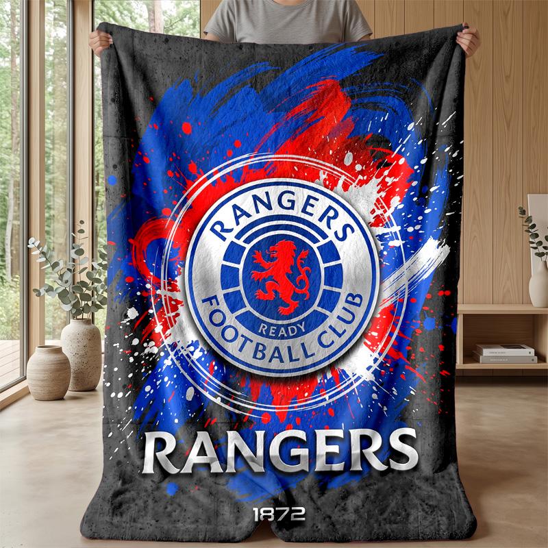 Rangers FC Soft Flannel Fleece Blanket Lightweight Cozy Warm Throw Blanket For Sofa Bed Home Decor