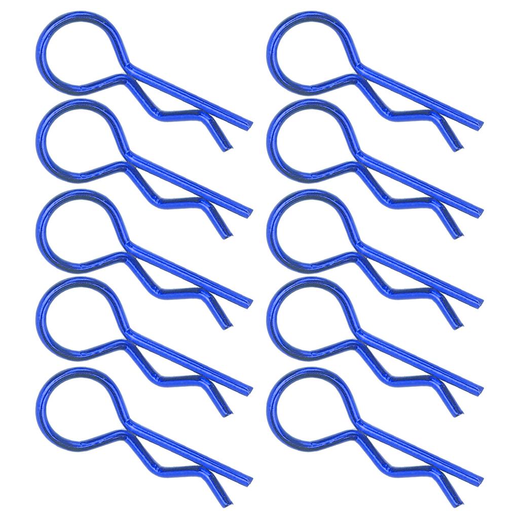10Pcs RC Car Shell Clip RShape Metal Body Clips Pins for 1 5 1 6 1 8 1 10 RC Car(Gold )
