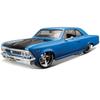 Maisto Chevrolet Chevelle SS 396 1966 Blue Custom Classic Muscle Mini Car Diecast Car Complete Product 31333 1/24