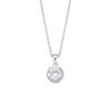 Necklace - Lotus - 925 Silver Necklace - Zirconium Oxide Pendant - 40 Cm - Extendable 42 Cm