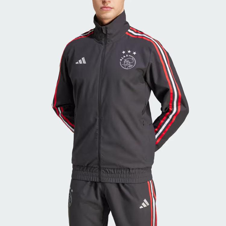adidas Аякс Амстердам Куртка с графическим принтом The Trackstand Мужская Куртка Черная IN9079