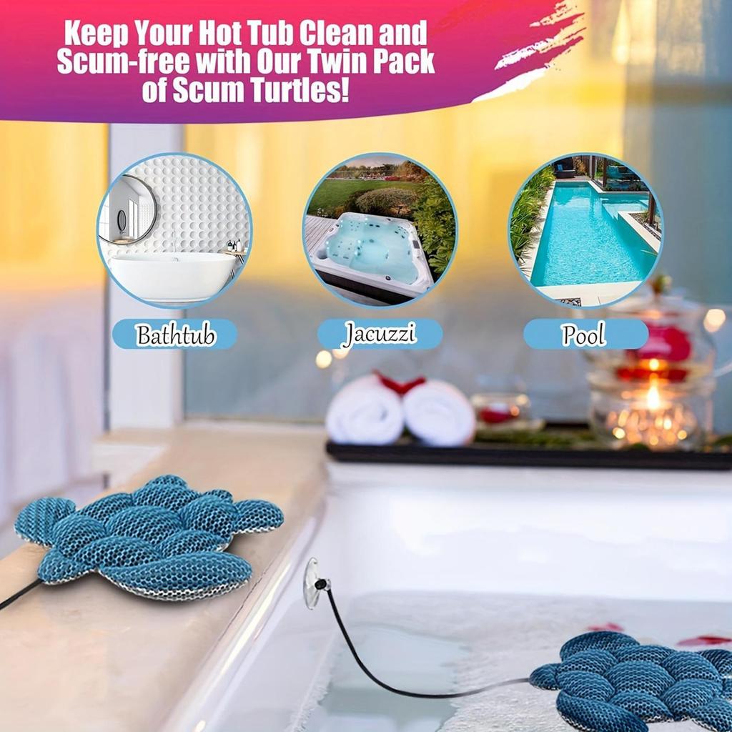 Поглотитель пены для гидромассажной ванны, многоразовая губка для поглощения масла для спа, плавающая черепаха, скиммер для удаления пены, пенный фильтр, очиститель воды для ванны