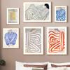 Abstract Minimalism Lines Stripe Girl Abstract Wall Art Posters And Prints Canvas Painting Wall Pictures For Living Room Decor