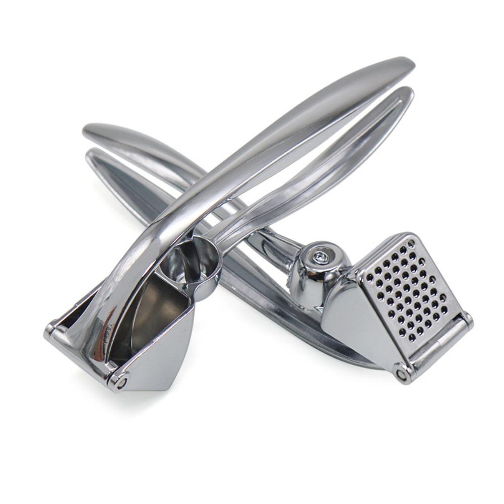 2 in 1 Garlic Press Rust-proof Corrosion-resistant Garlic Masher Labor-saving Zinc Alloy Garlic Squeezer Hawthorn