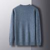 Pure Wool Men's Wool Sweater Fall and Winter Simple Casual Knit Sweater Man
