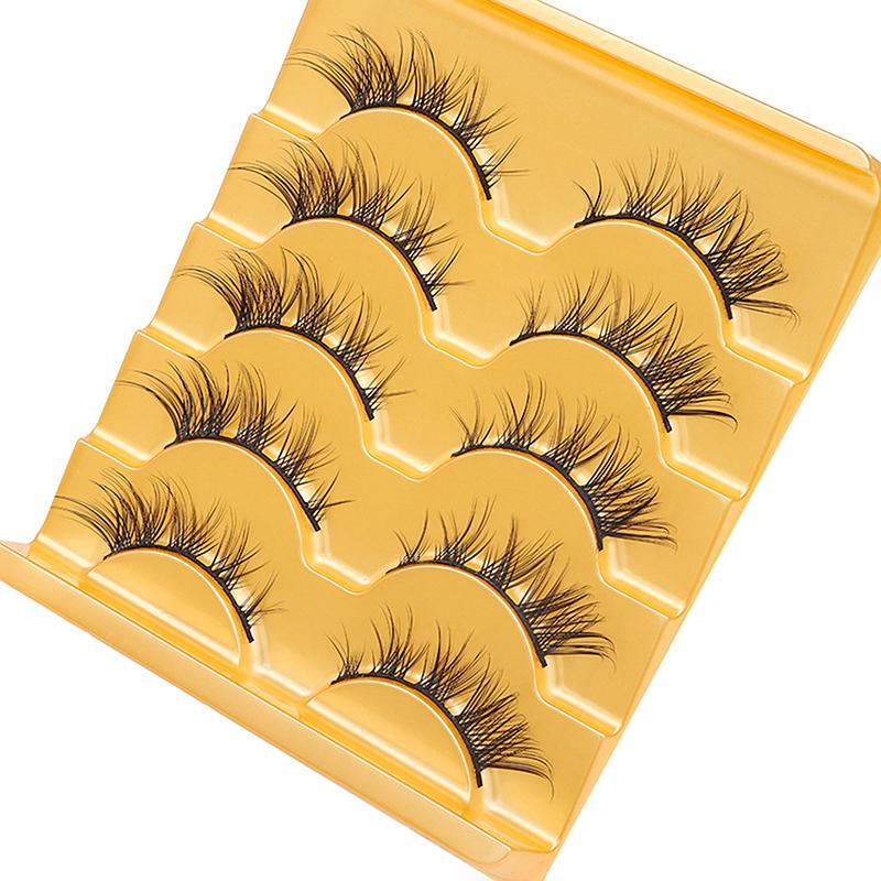 Ресницы Flying Fox 5 пар Можно сегментировать Самостоятельное наращивание ресниц Толстый завиток Накладные ресницы