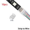 2Pin 3Pin 4Pin 5Pin LED Strip Connector 10MM Solderless Crystal Buckle for Light Strip Head Transparent