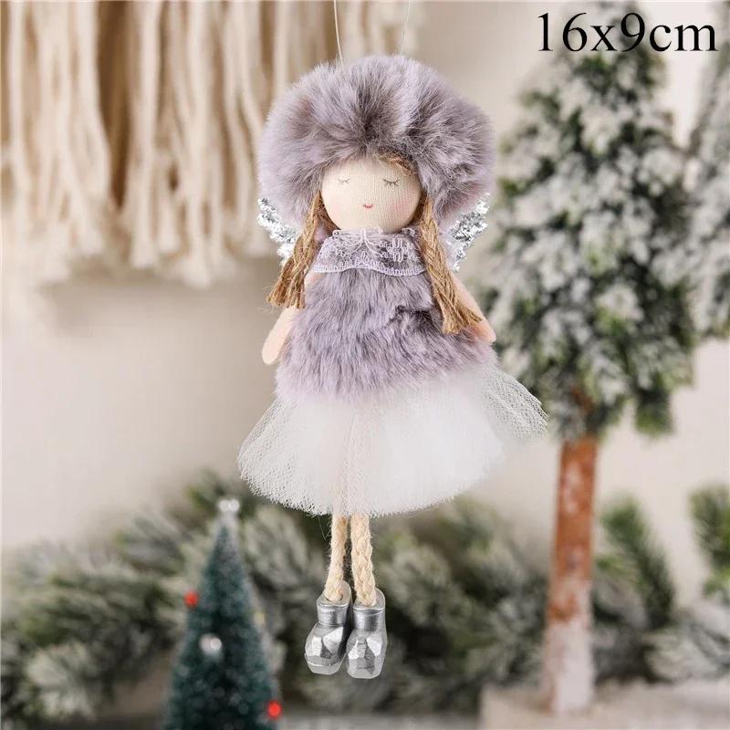 Рождественская кукла-ангел Рождественское украшение для дома 2025 Рождественское украшение Декор для елки Рождественские подарки Рождество Новый год 2025 Навидад
