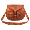 Women's Vintage Handmade Natural Pure Goat Leather Messenger Crossboby Bag Purse
