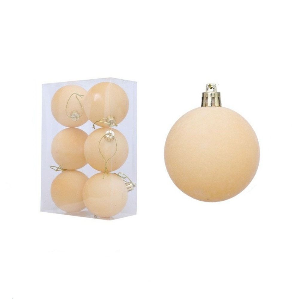 6Pcs/set 6cm Christmas Hanging Balls Set Shatterproof Xmas Tree Hanging Ornament  Hotel Mall