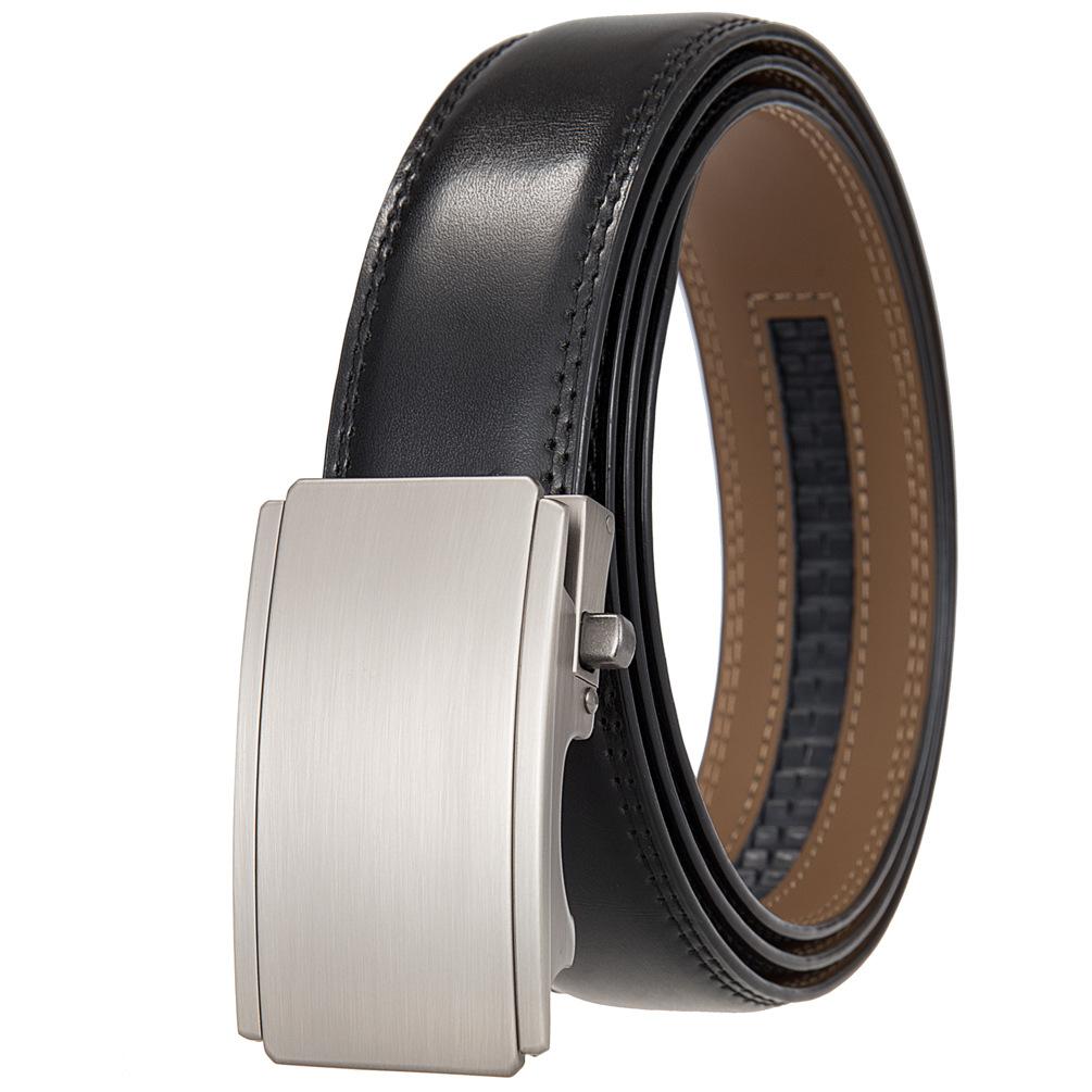 Повседневный деловой ремень, ремень для мужчин, двухслойный ремень, ремень с автоматической пряжкой Ly36-25565-1